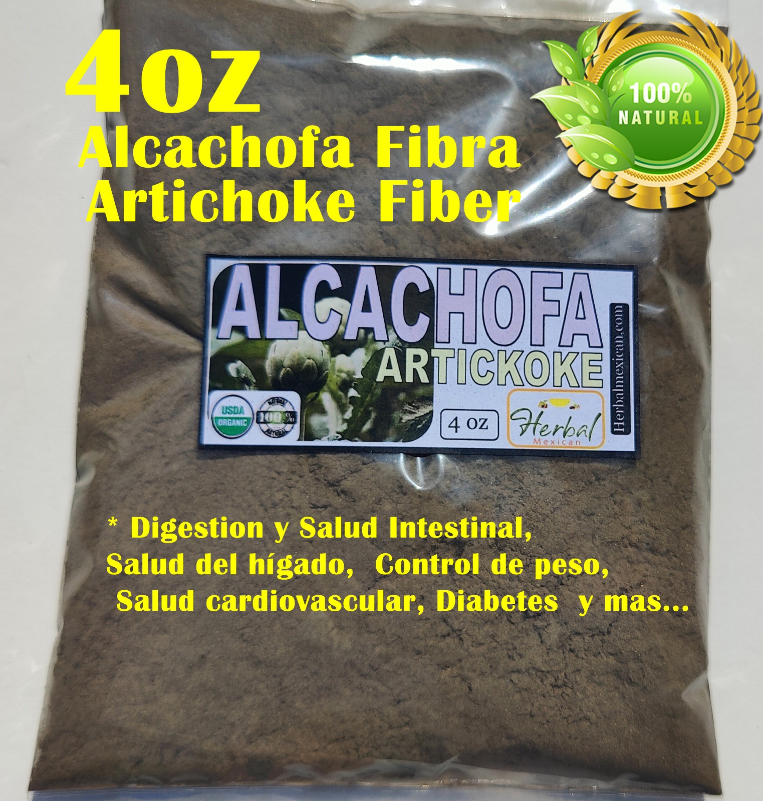 4oz Alcachofa Hierba/te, Artichoke leaf, artichoke tea - artichoke fiber/fibra