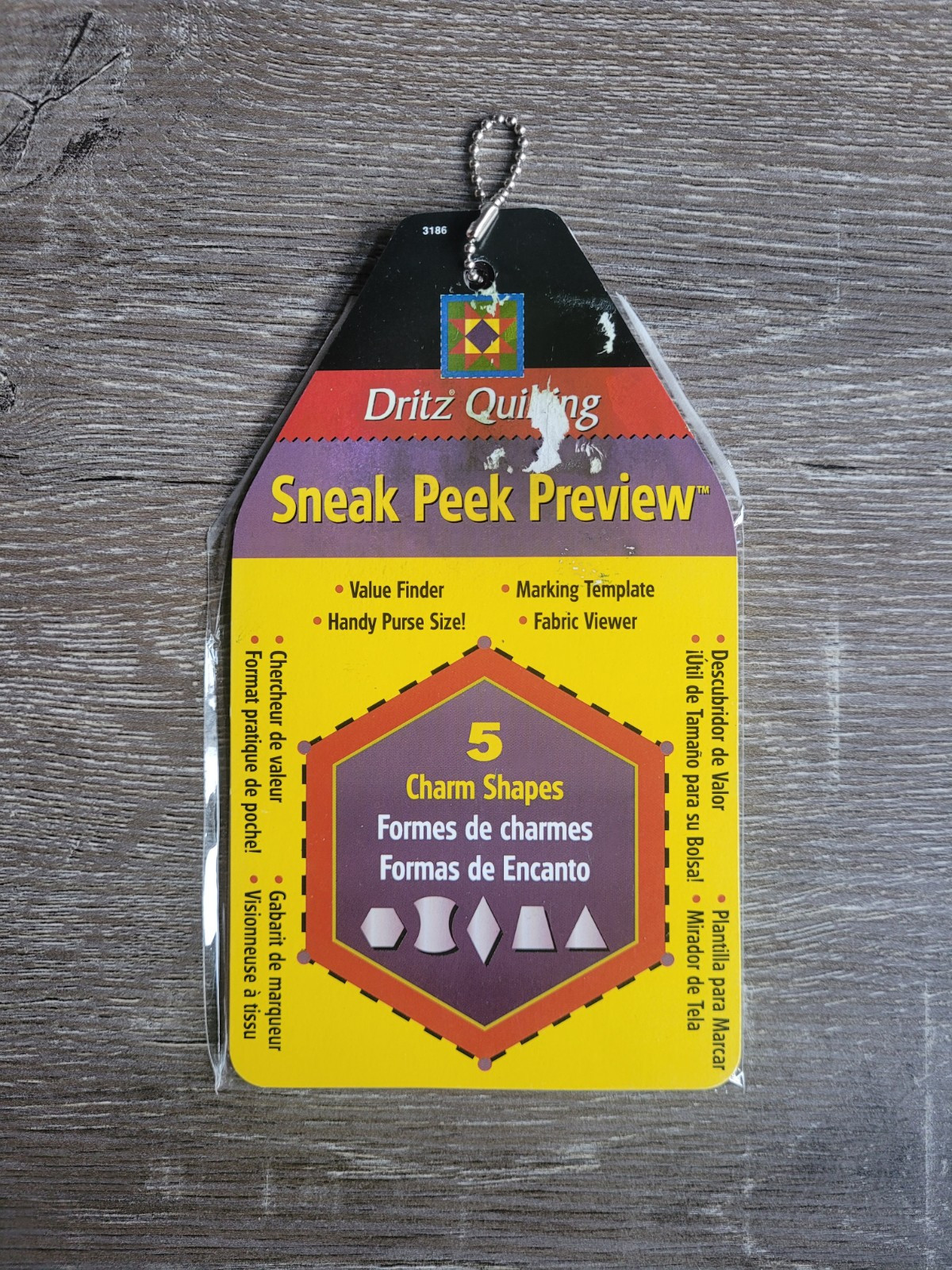 Dritz Quilting Sneak Peek Preview 5 Shape Template #3186 2001