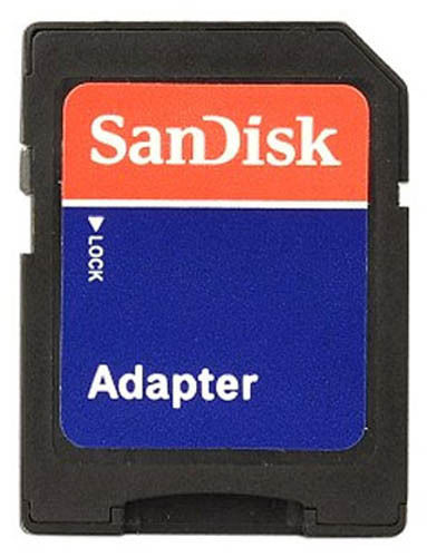 1x NEW SanDisk MicroSD Micro SD to SD HC SDHC Reader Adaptor Memory Card Adapter