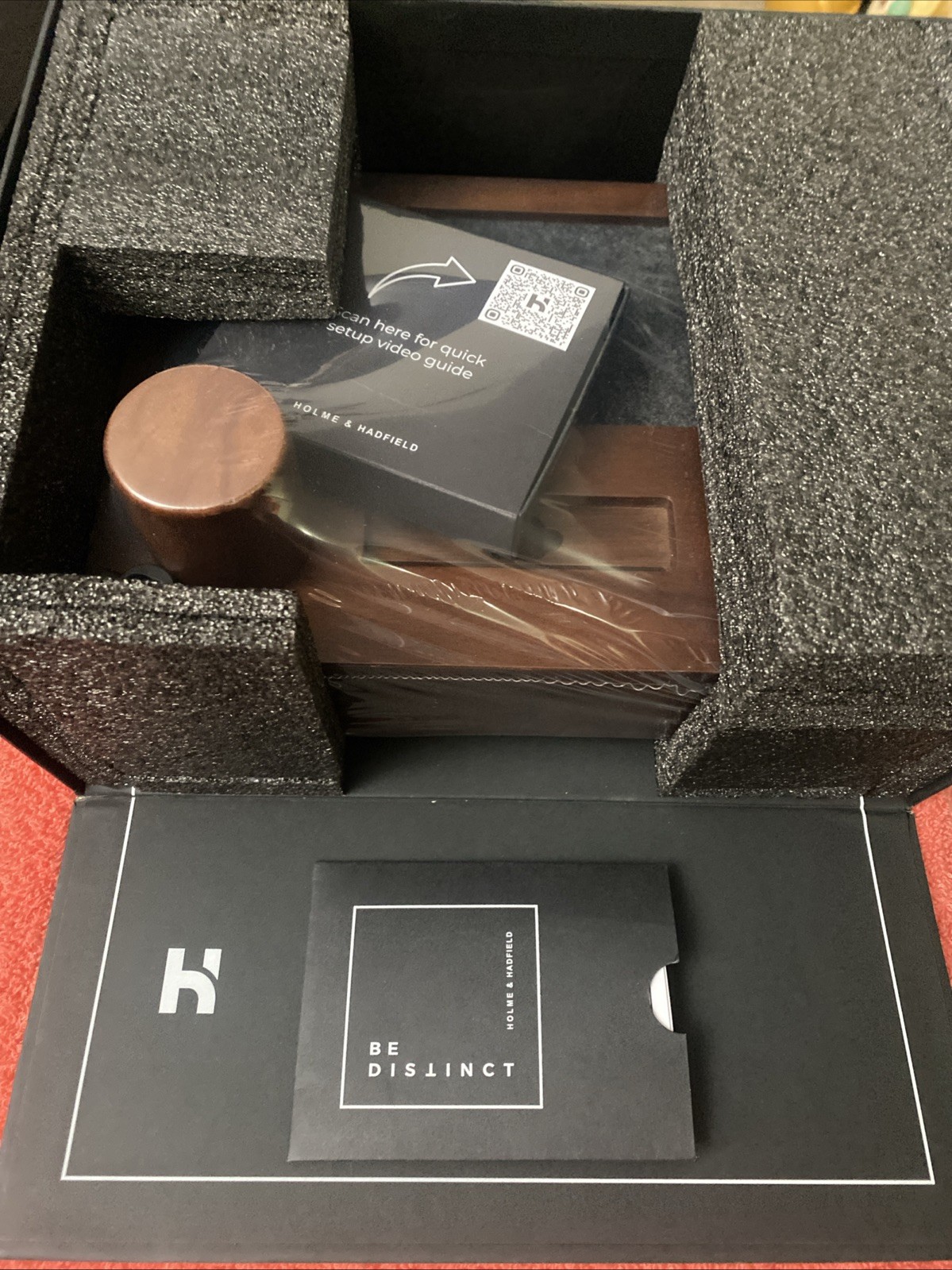 Holme & Hadfield Premium Wooden Phone Docking Station with Drawer