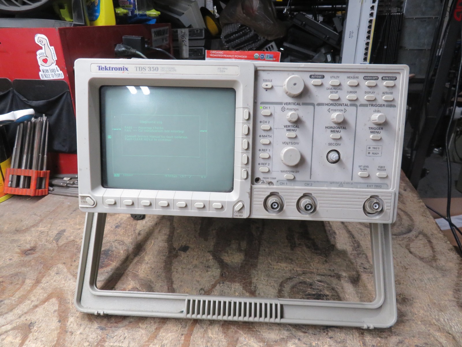 Tektronix TDS 350 Two Channel Digitizing Oscilloscope POWER TESTED