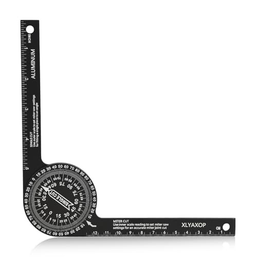 7.3-Inch Aluminum Miter Saw Protractor, Precision Angle Finder for Inside &