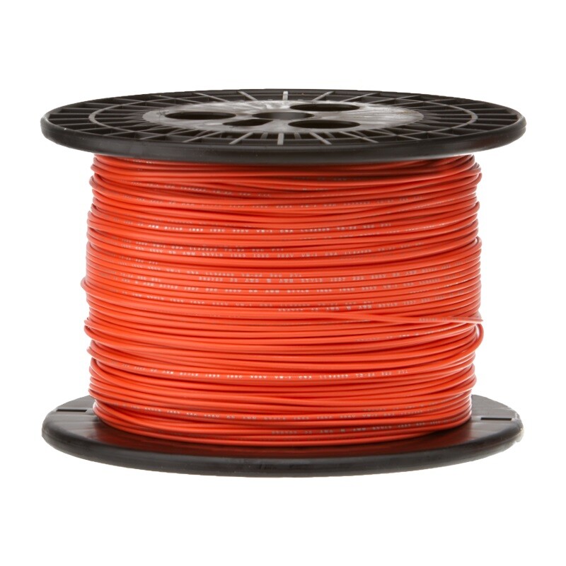 24 AWG Stranded Hook Up Wire, Orange, 1000 ft, 0.044" Dia, UL1061, 300V