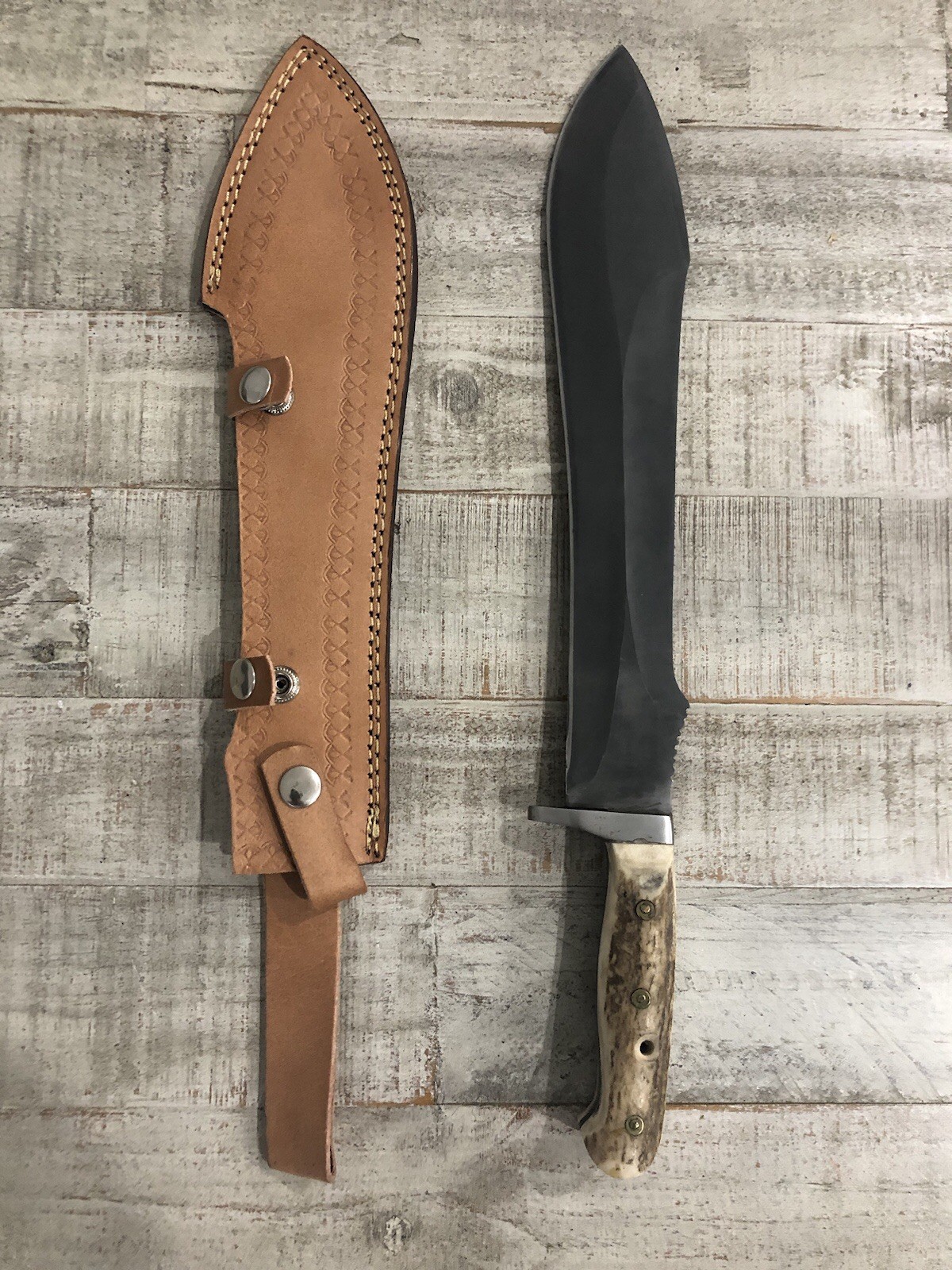 17” Copy of Puma Handmade Hunting Fixed Blade Knife Stag Horn Handle