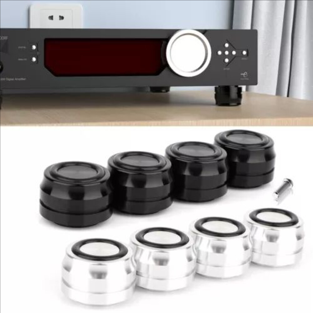 4pcs Aluminum HiFi Speaker Amp Stand Mount Turntable Isolation Feet Base Pad US