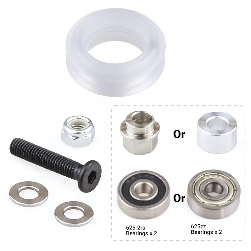 10PCS Xtreme Dual V Wheel Kits for C-beam V-Slot Profile 3D Printer -Unassembled