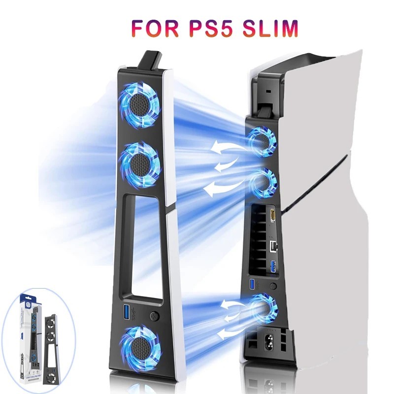 Gaming Cooling Fan for PS5 Slim Console USB Silent High Speed Heat Dissipation