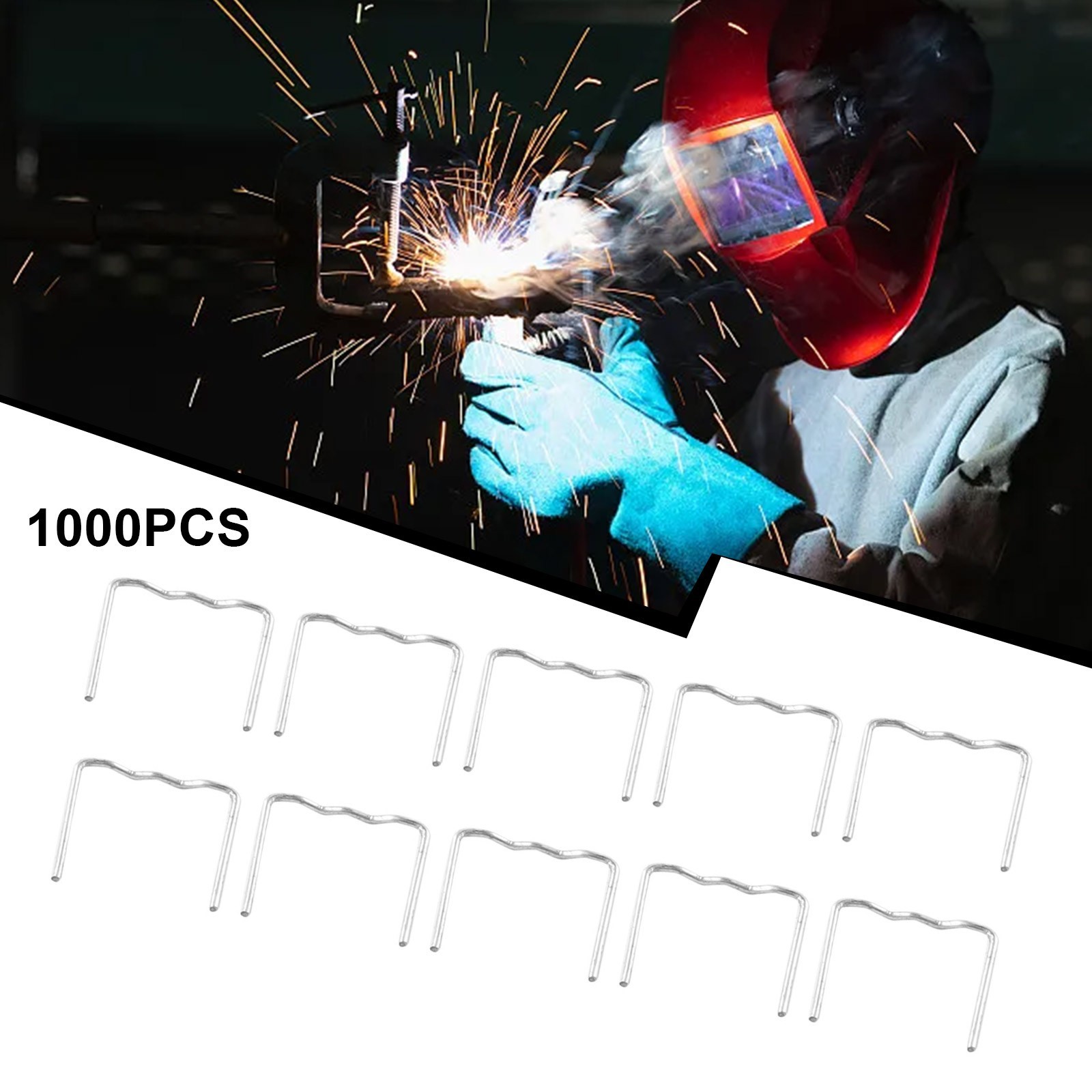 1000x Standard For Pre Cut 0.8mm Flat Hot Staple/Plastic for stapler Repair