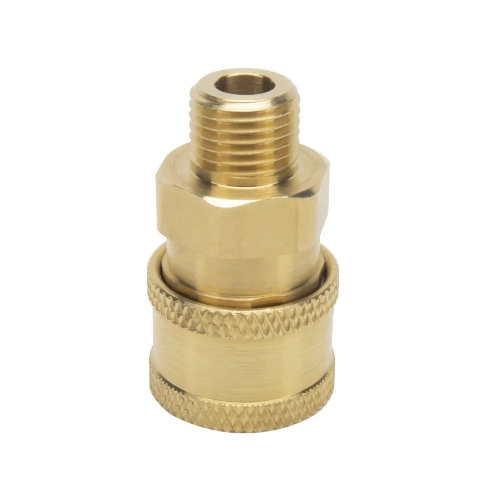 1/4 Quick Connect Pressure Washing Male NPT Thread Brass QC Coupler 4 PACK