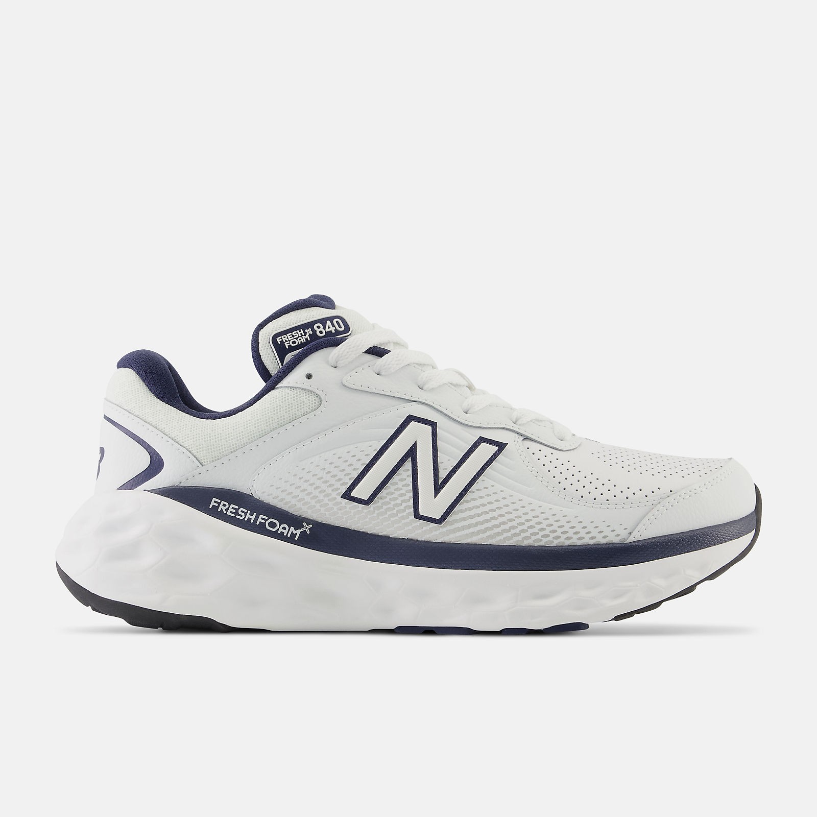New Balance Men's 840V1 Walking Shoes, White/Team Navy/White (Multiple Widths)