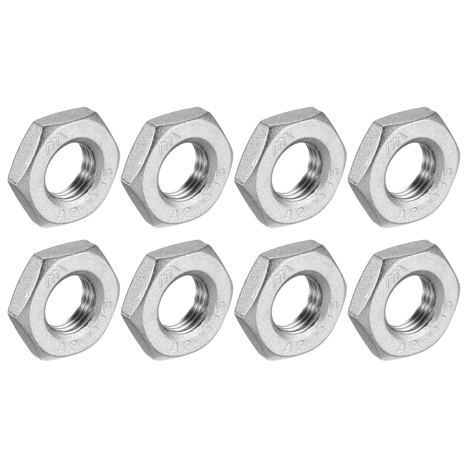 8Pcs Cast Pipe Fitting Hex Locknut PT 1/8" Female Thread 0.67"x0.2"