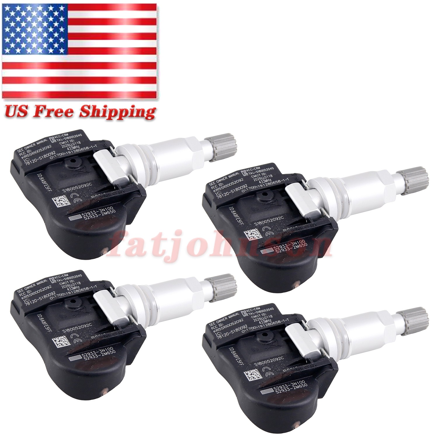 4x For HYUNDAI KIA 52933-3N100 (=52933B1100) TPMS Wheel Tire Pressure Sensor New