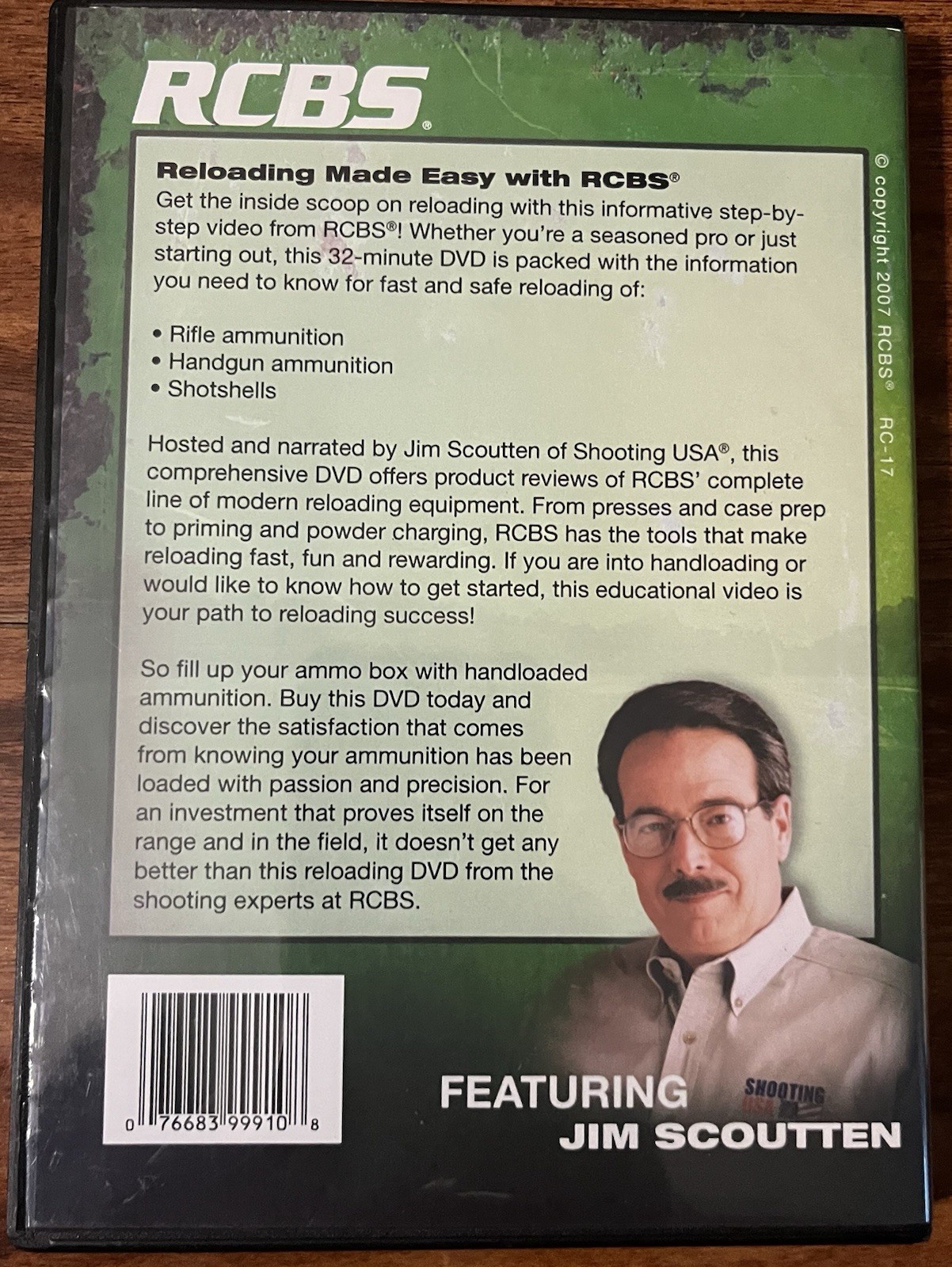 RCBS Precisioneered Handloading DVD Reloading Made Easy with Jim Scoutten