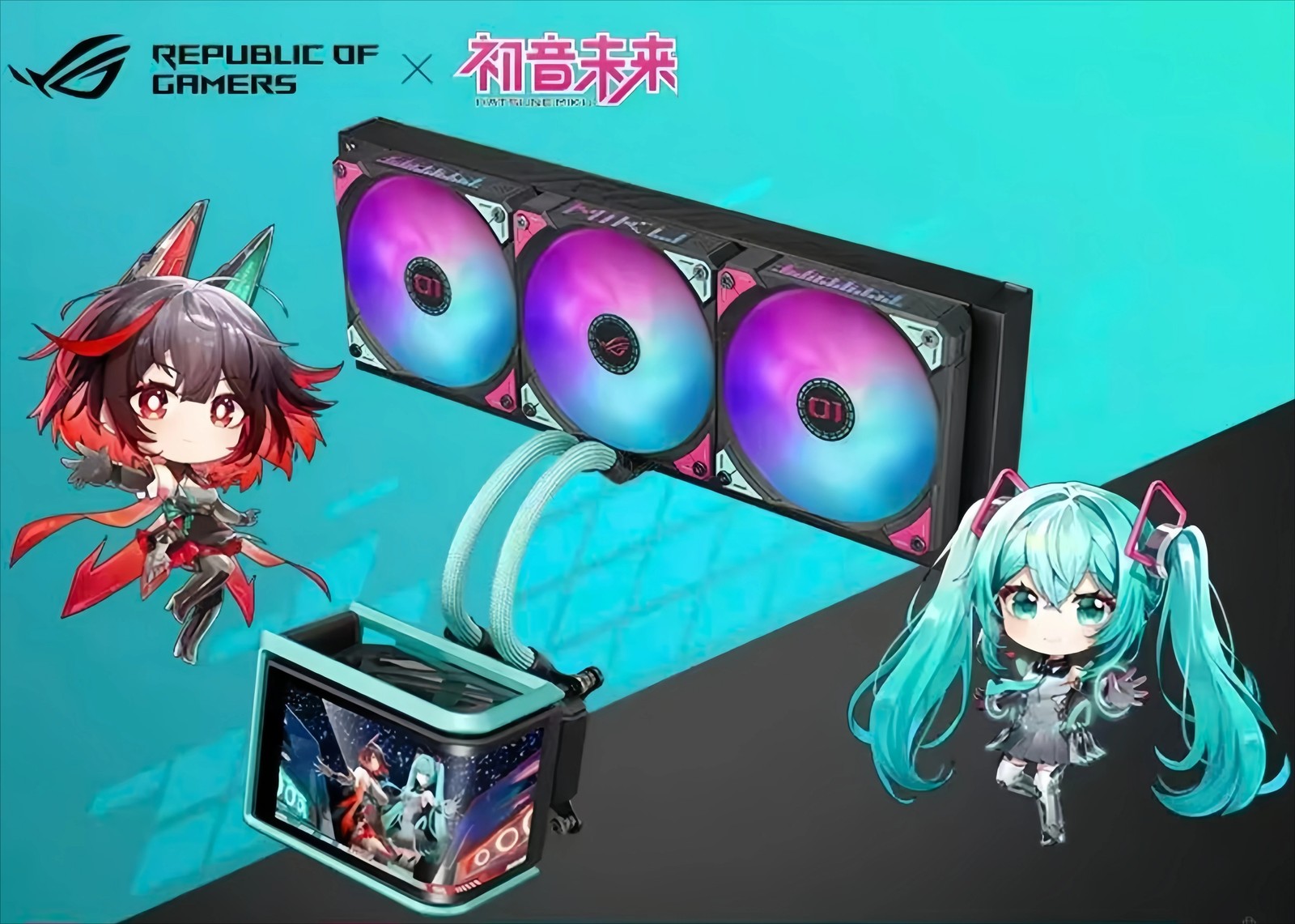 New Asus ROG RYUO IV SLC 360 ARGB MIKU water-cooled heat sink Hatsune Miku