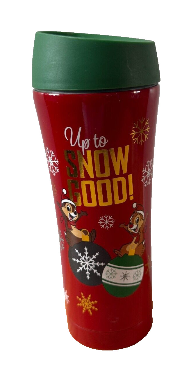 Disneys-Mickey & Friends Holiday Travel Mug-Up To Snow-Good Chip Dale Tumbler