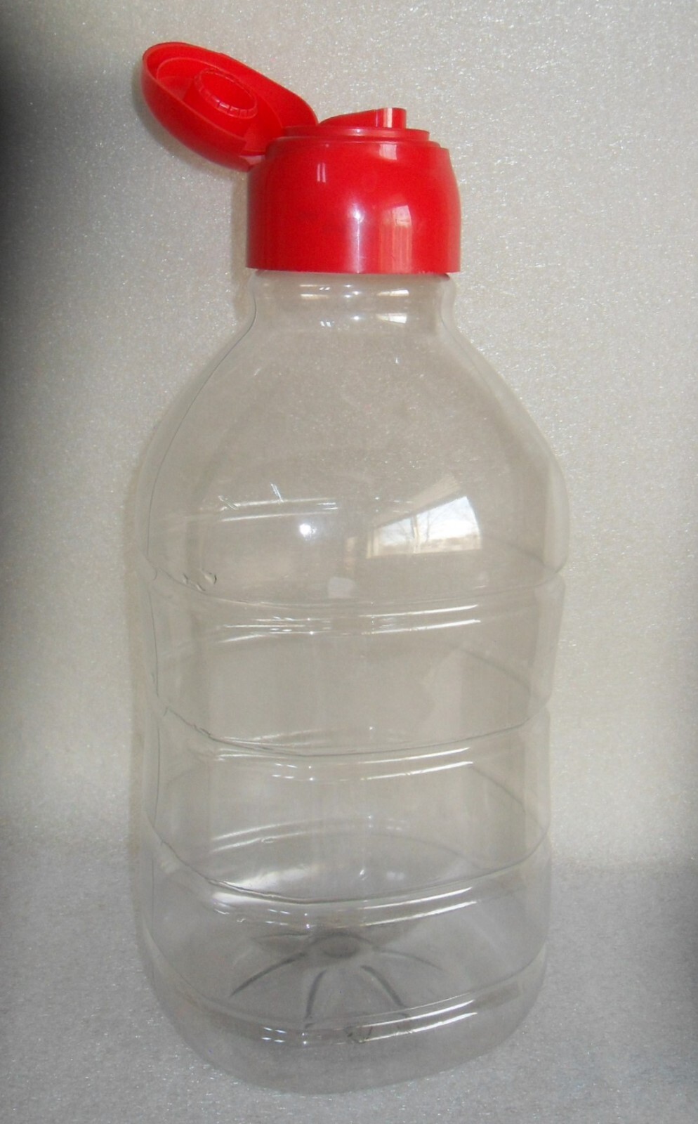 Nestle Coffee Mate Creamer Bottle Red Lid 64 oz Empty Clear Craft Cat Dog Treats