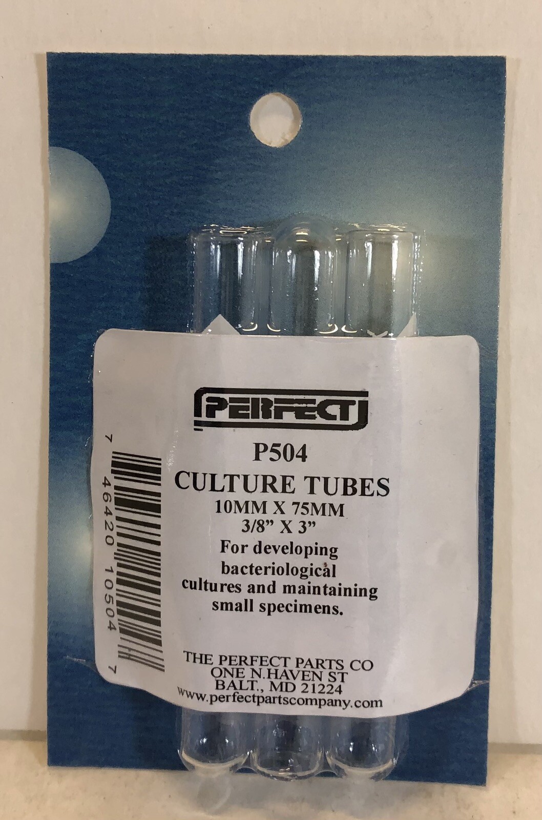 Perfect P504 Culture Tubes (3) 10mm X 75mm