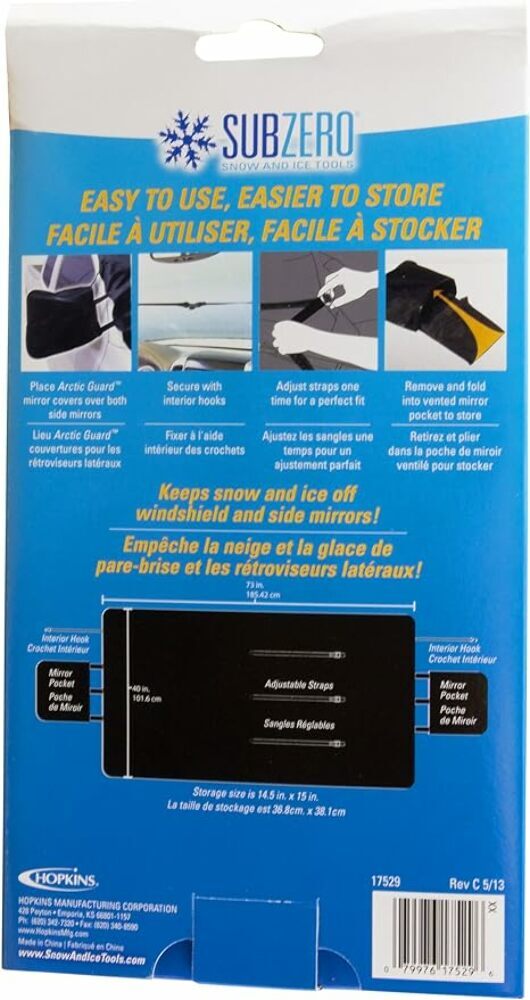 Subzero 17529 Heavy Duty ArcticGuard Snow and Ice Universal Windshield Cover