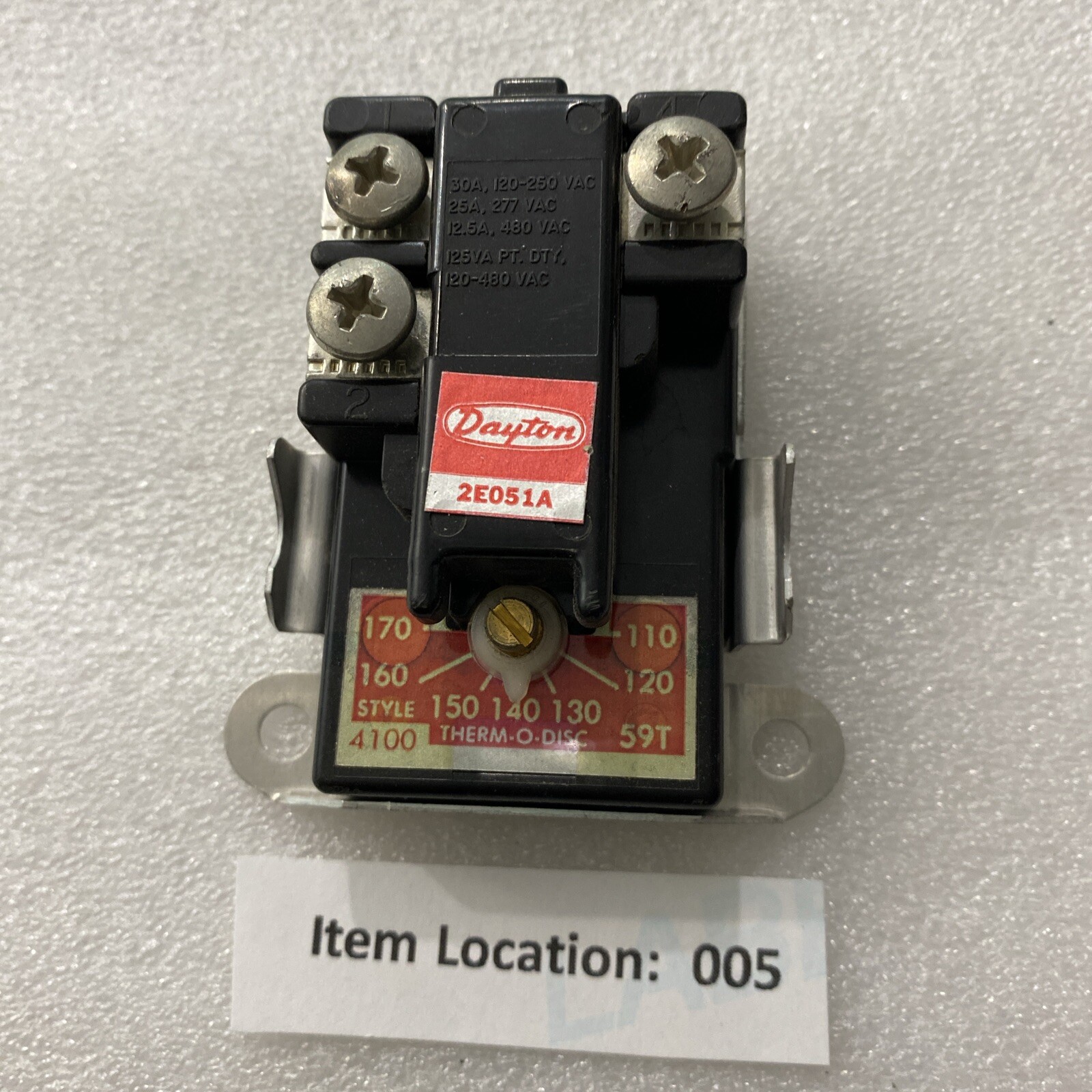 DAYTON 2EO51A ELECTRIC WATER HEATER THERMOSTAT