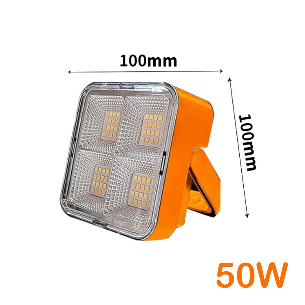 Portable LED Solar Rechargeable Work Light Outdoor Camping Security Flood Lights