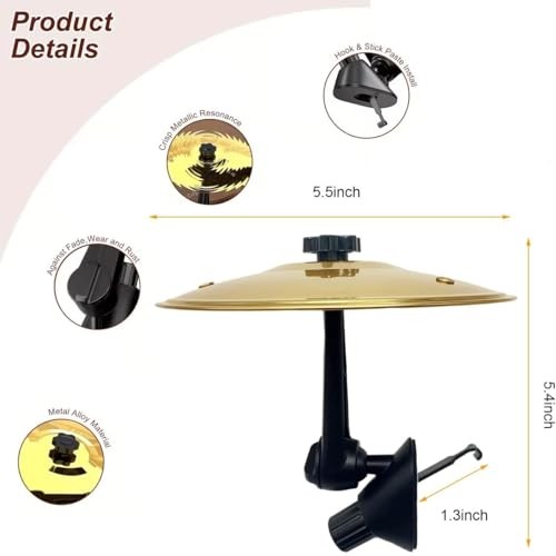 Car Cymbal Air Vent,Car Symbol Drum Air Vent,Mini Drum Crash Cymbal For Gold