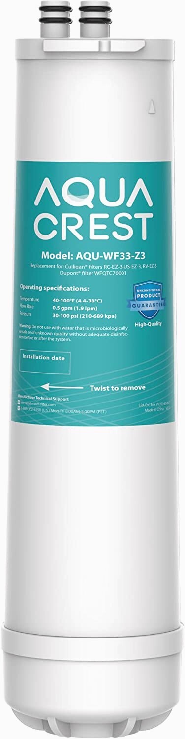 AQUA CREST Under Sink Water Filter,Replacement for Culligan ®RC-EZ-3,1 Pack