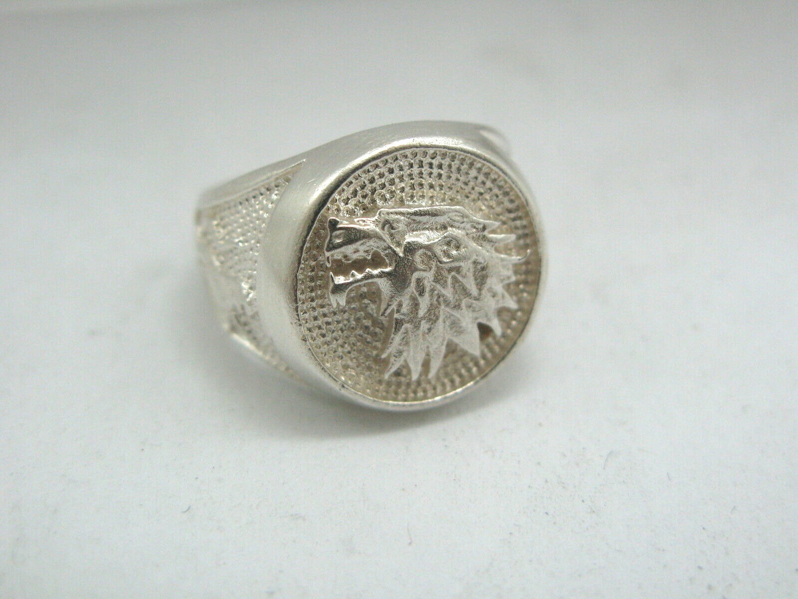 MENS WOLF HEAD RING IN 925 SILVER CRAFTSMANSHIP