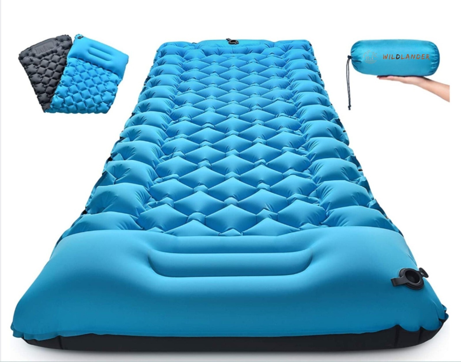 Wildlander camping sleeping pad self inflating 79"x28"x3"