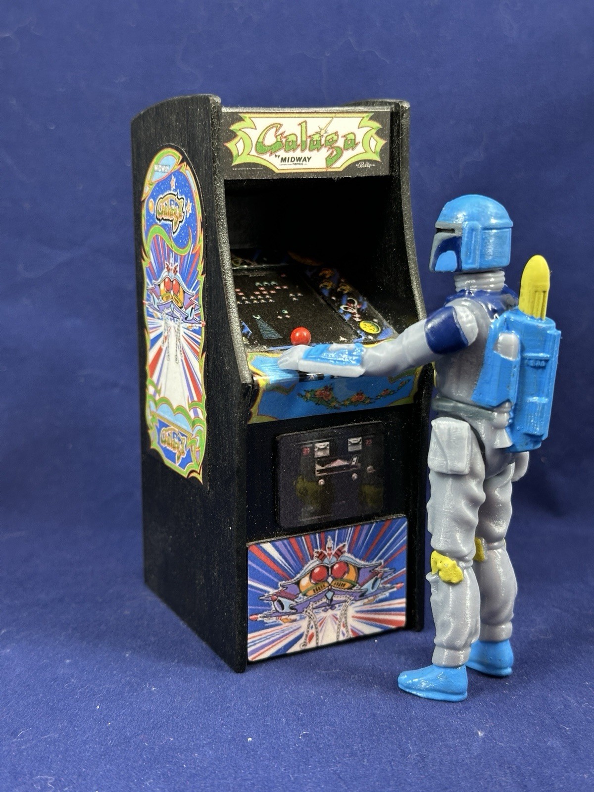 Custom Mini Arcade Machine Model (1:18 Scale): Galaga
