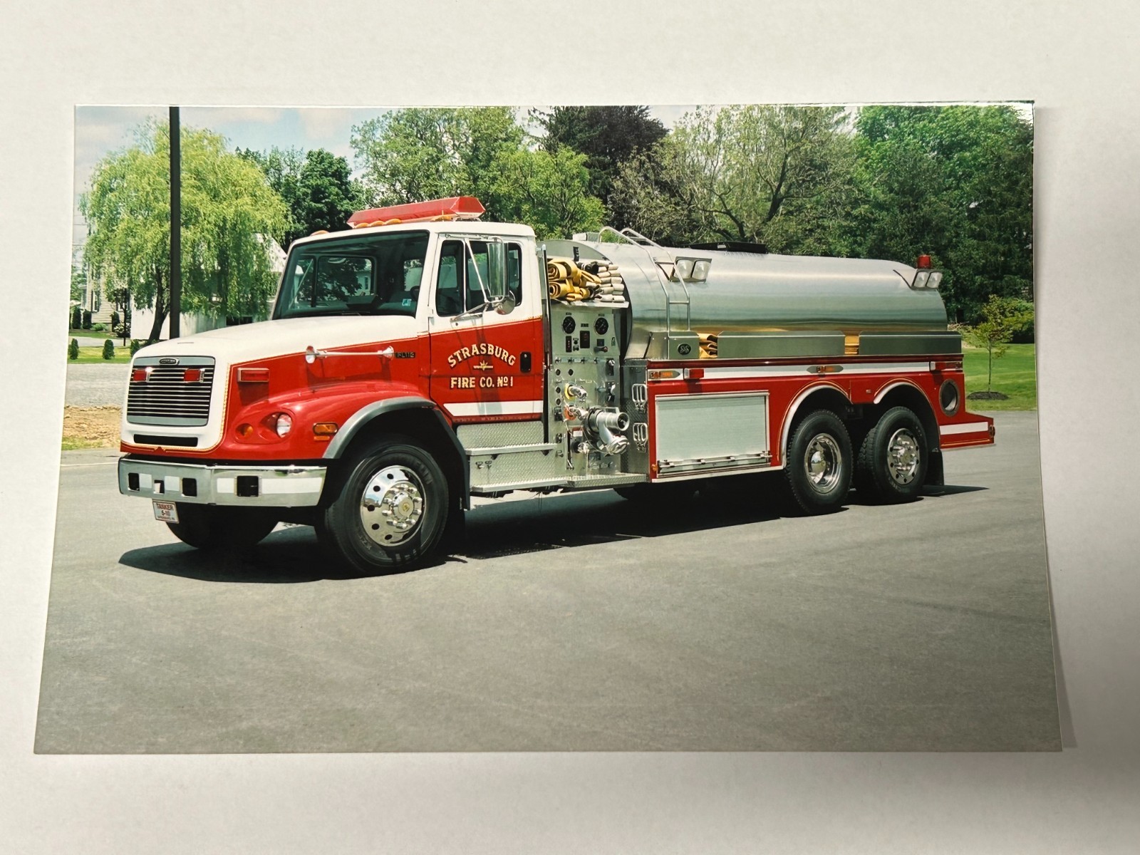 Strasburg PA 2000 Freightliner S&S Tanker Fire Apparatus Print A62