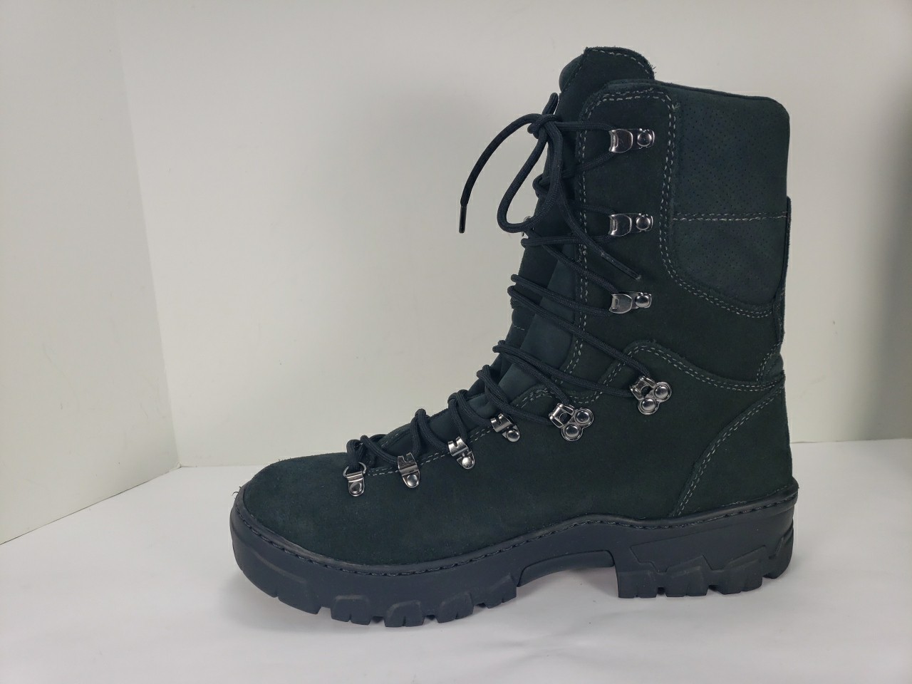 DANNER WILDLAND TACTICAL FIREFIGHTER BLACK LEATHER BOOTS 18050 MEN 11.5 EE MINT