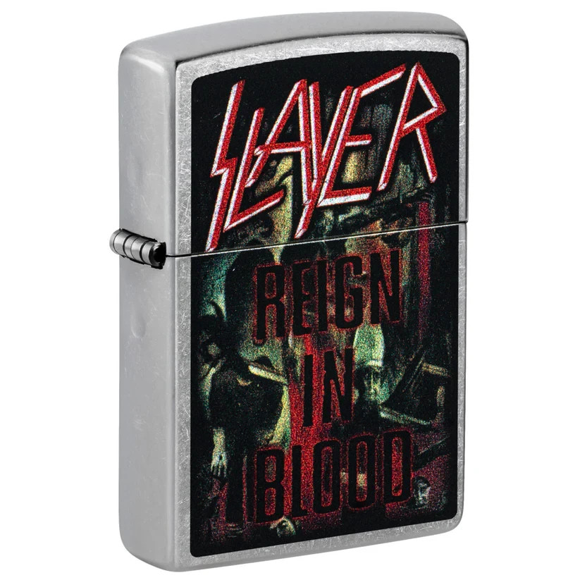 Zippo Slayer Reign in Blood Design Street Chrome Color Image 47221