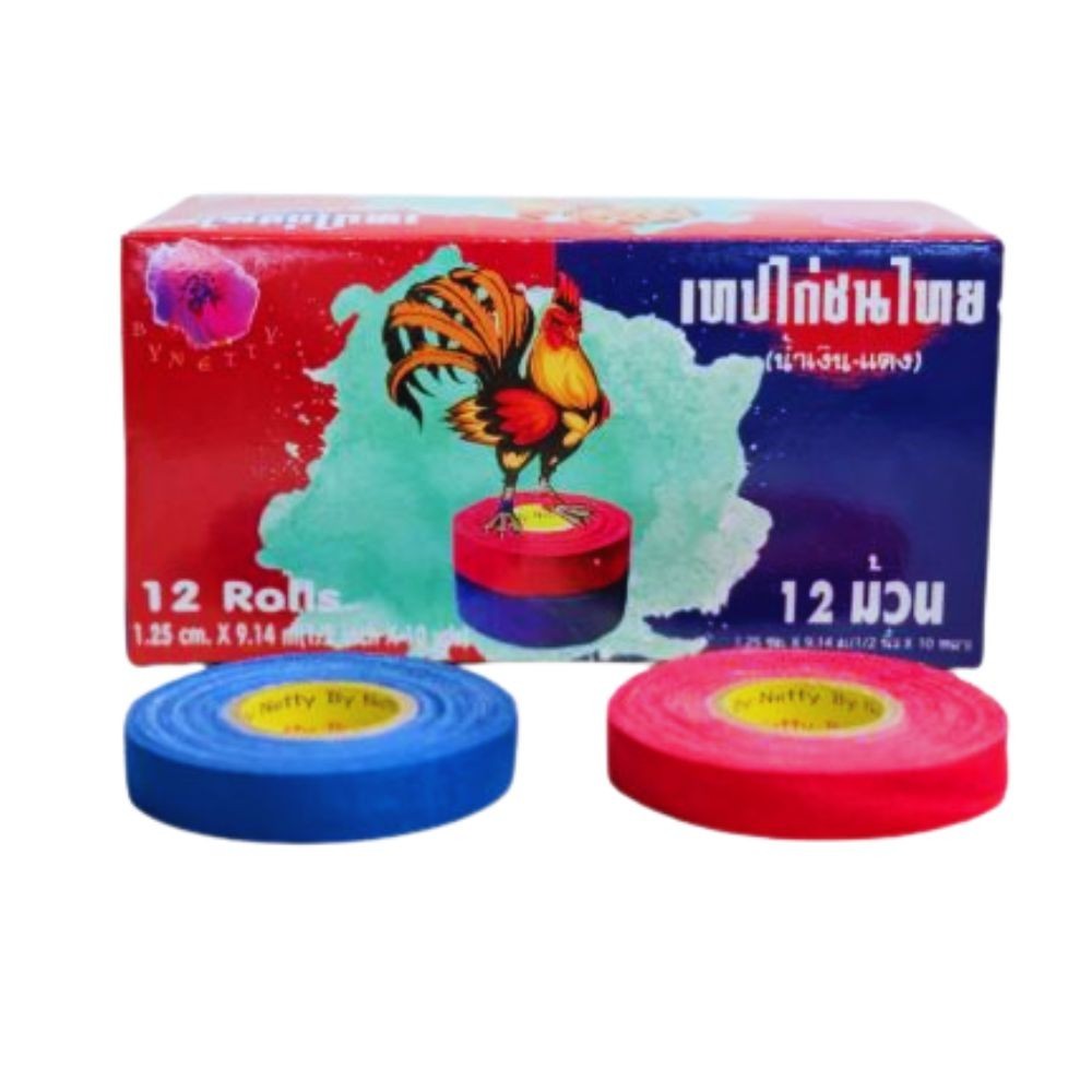 Poultry Spur Wrapping Tape Red Blue 12 Rolls Strong Adhesive Farm Use