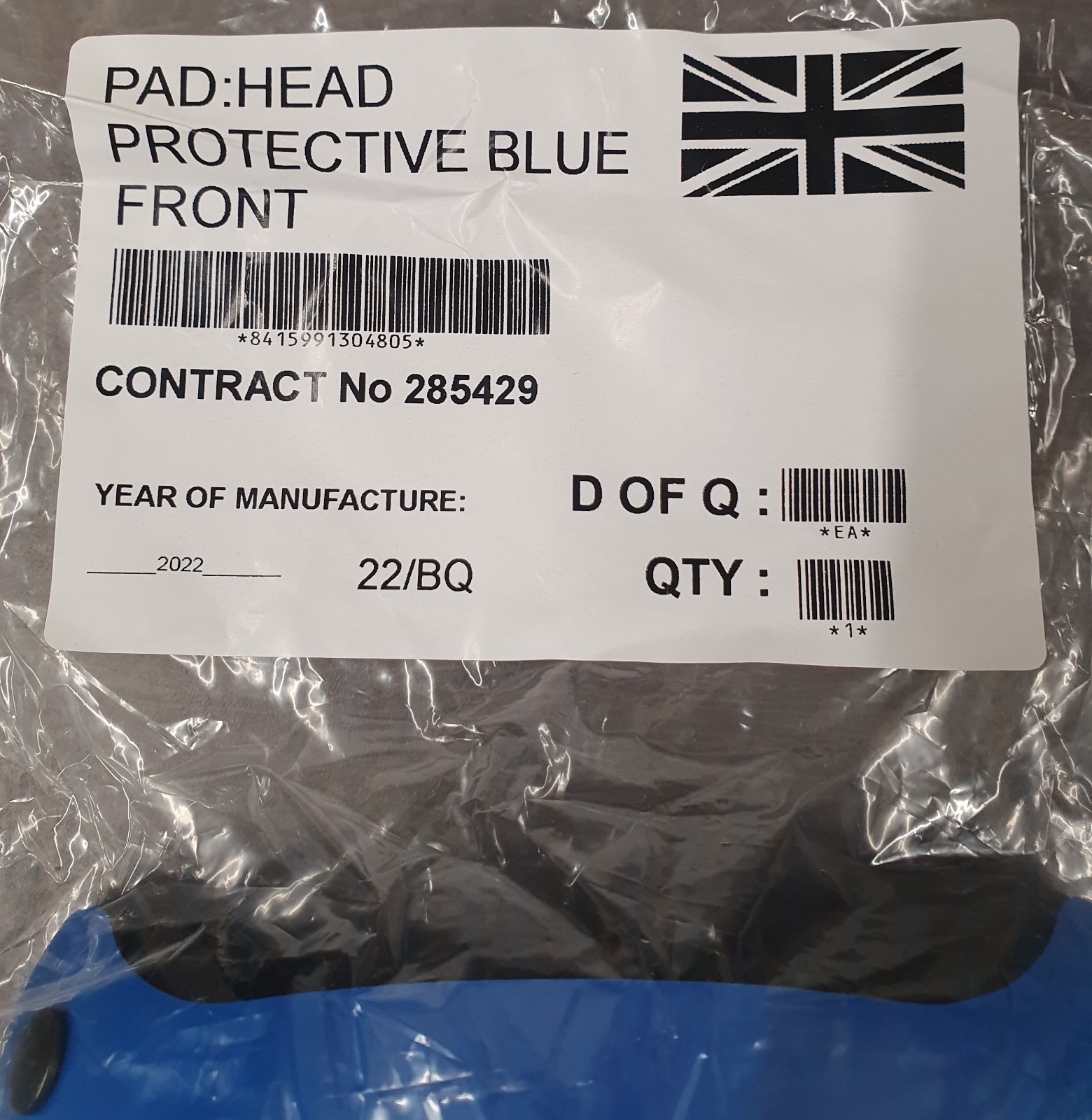Flight Deck Crewman's MK7 Blue Front Helmet Head Pad (still56)