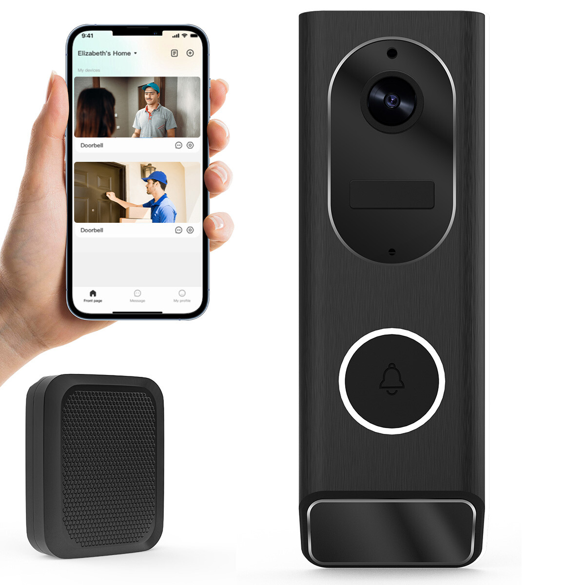 Wireless Smart WiFi Doorbell Camera Phone Door Ring Video Intercom Security Bell