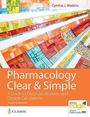Pharmacology Clear and Simple: - Paperback, by Watkins Cynthia J. - Very Good k