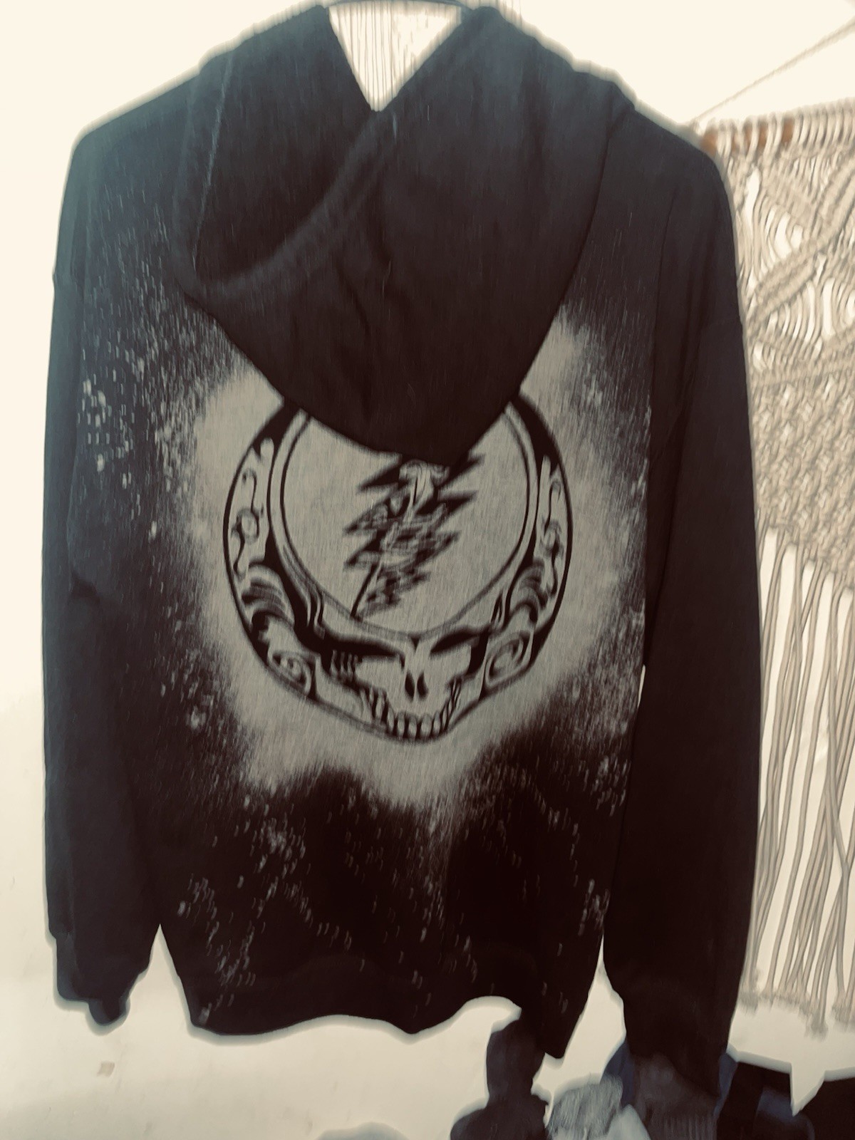 Grateful Dead Men's Hoodie Black Steal Your Face Logo Rock & Pop Music Apparel