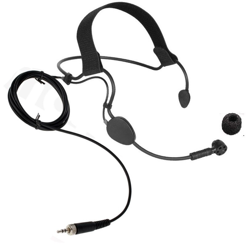 UHF Professional Wireless Cordless Headset Headworn Head Microphone with Case