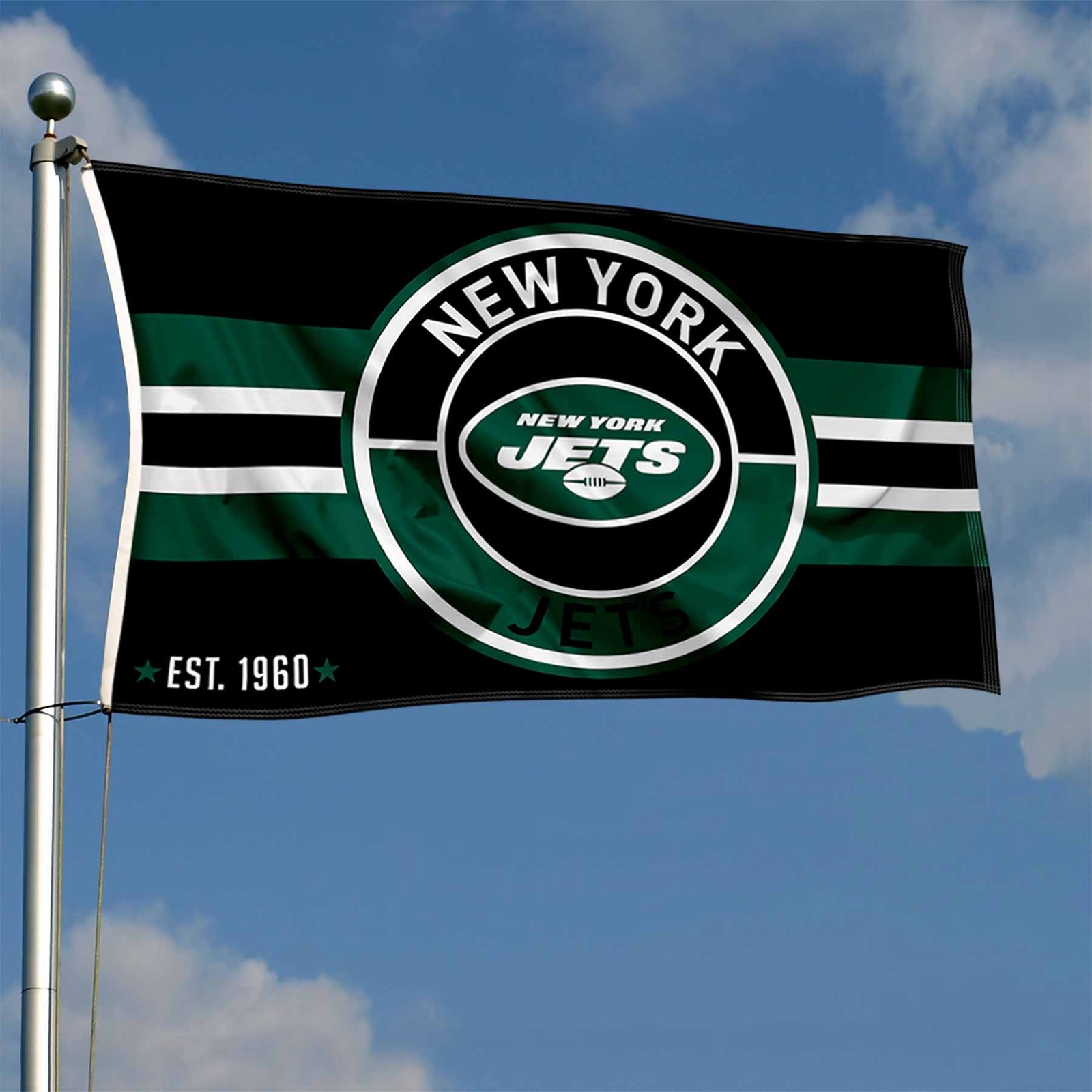 3x5 Feet New York Jets Patch Button Circle Logo Banner Flag