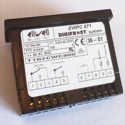 #12 ELIWELL  EWPC971 w/two PTC PROBES  FOR ELECTRIC OR HOT GAS DEFROST