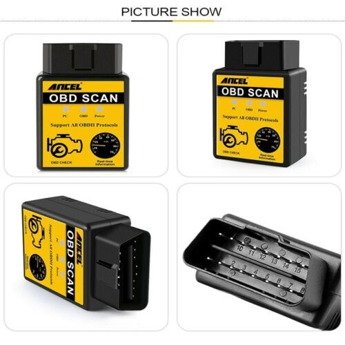 Bluetooth OBD2 Car Diagnostic Scanner Check Engine Fault Code Reader Tool ELM327