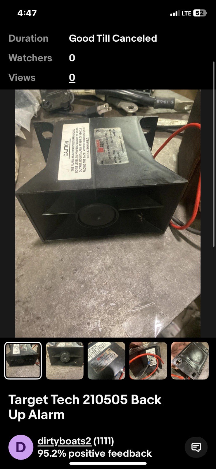 Target Tech 210505 Back-Up Alarm