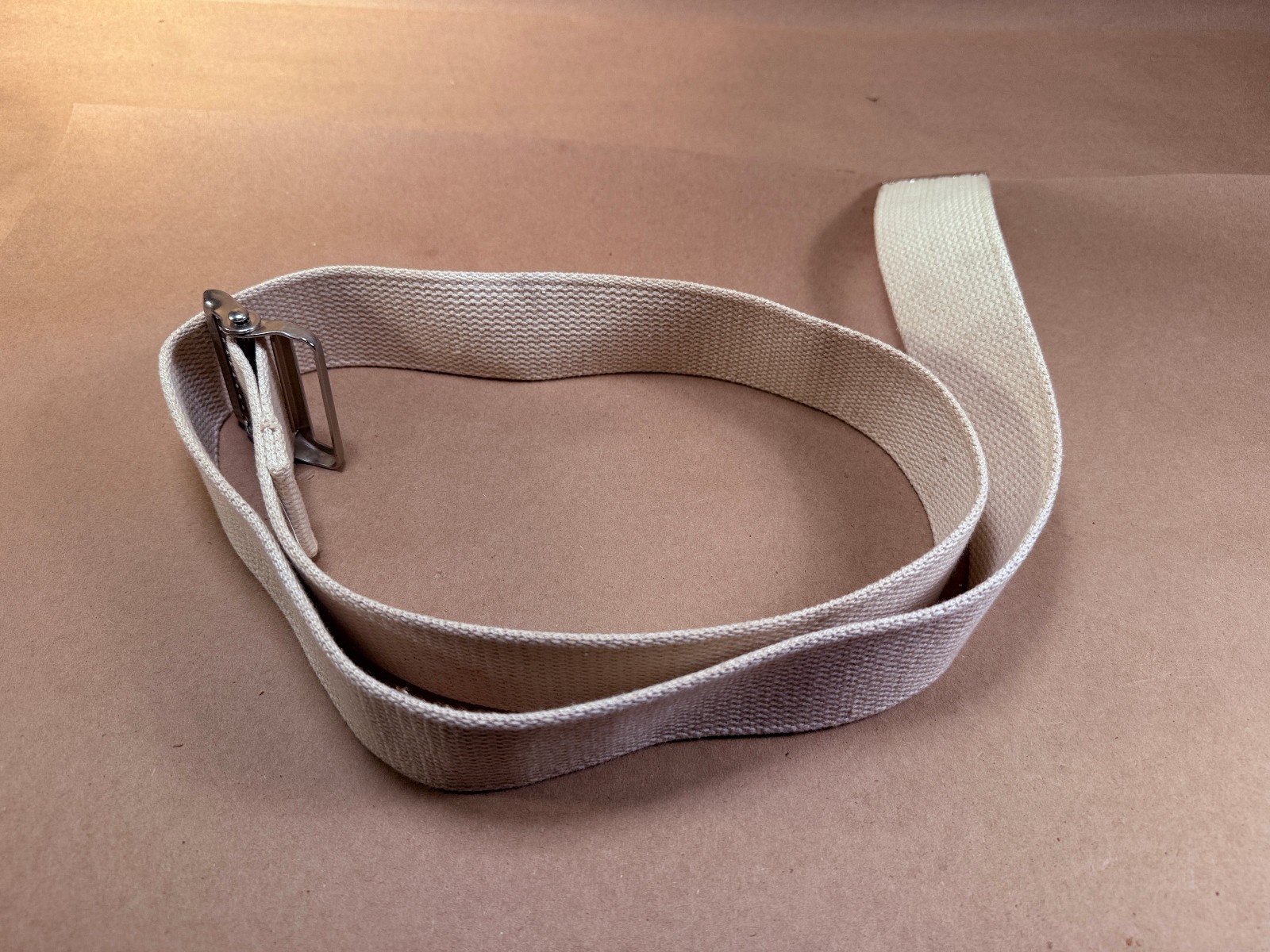 Posey 54"L Cotton Home Health Aid Gait Transfer Belt 2" White - 6524