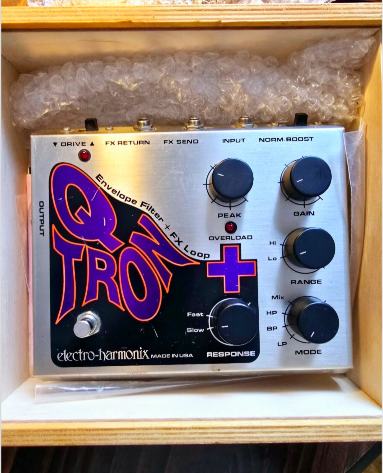 Electro-Harmonix Q-Tron + Envelope Filter Original Wood Box