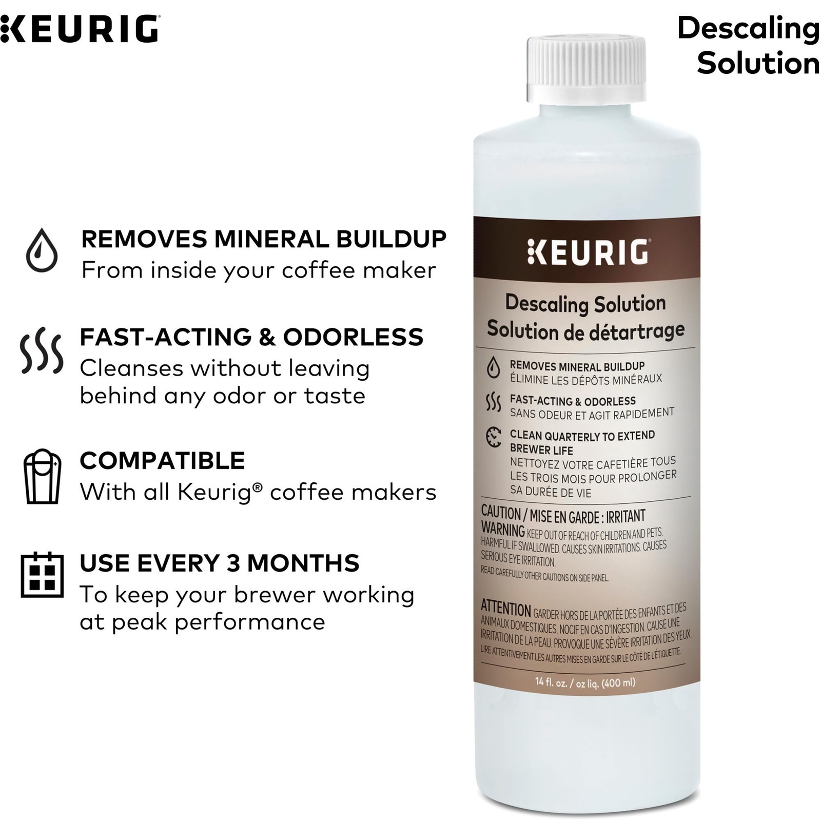 Keurig Brewer Cleanse Kit For Maintenance Includes Descaling Solution Rinse