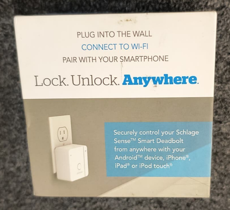 SCHLAGE BR400 Sense Wi-Fi Adapter (2.4GHz only) Smart -OBN , L7