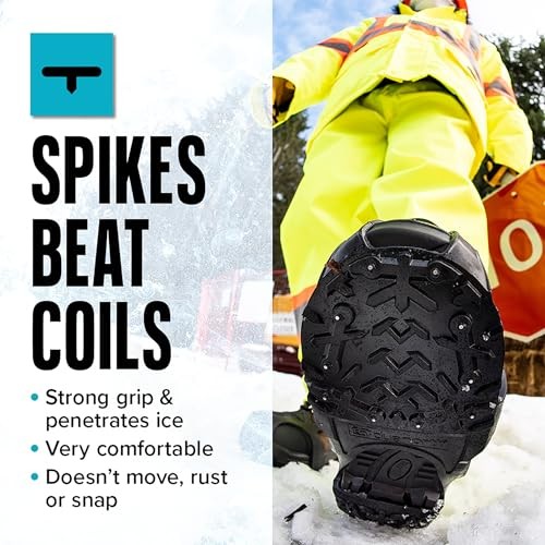Heavy Duty Ice Cleats for Traction on Snow & Ice - 28 Integrated Medium