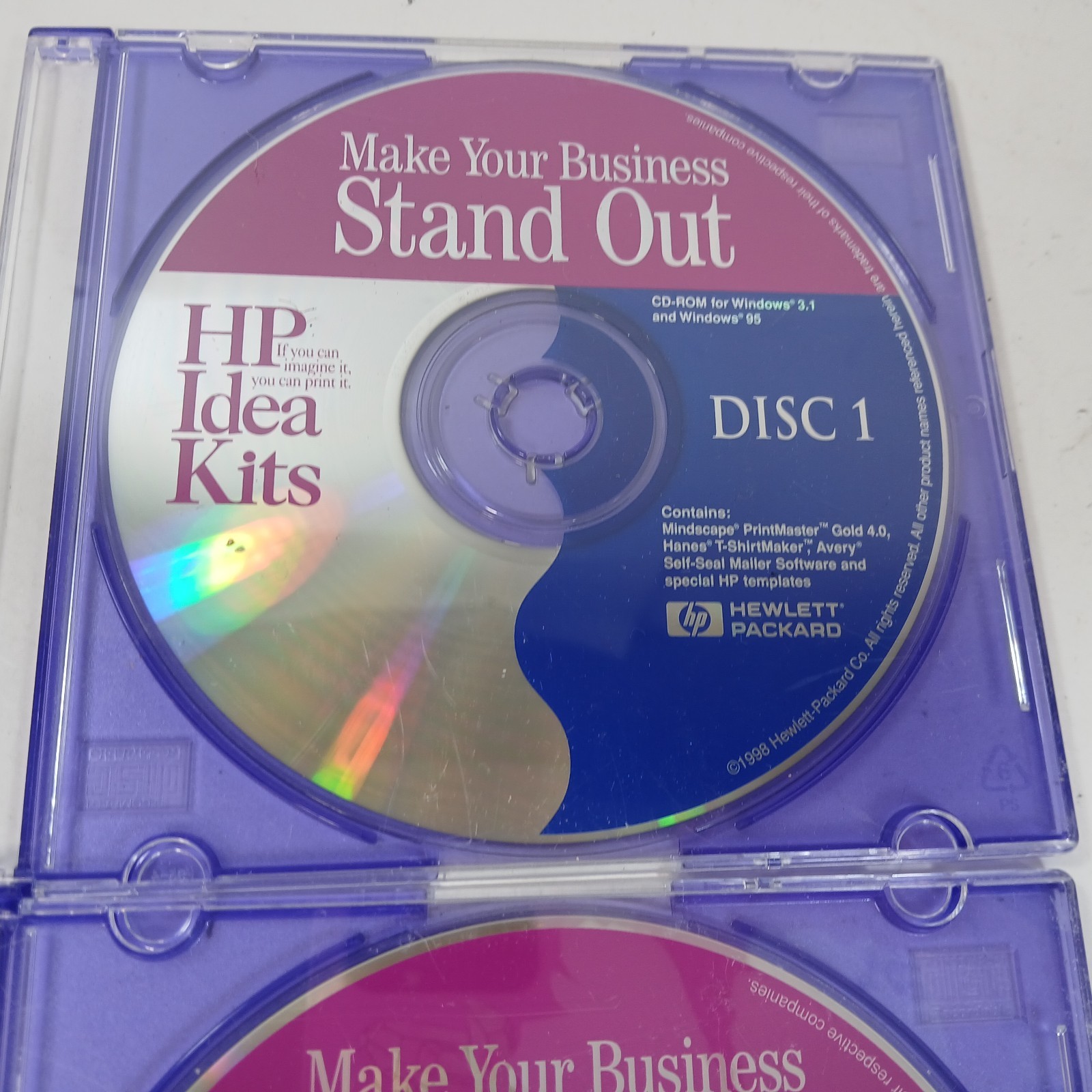 HP Idea Kit Make Your Business Stand Out Disc 1 & 2 - CD-ROM PC 95 Software