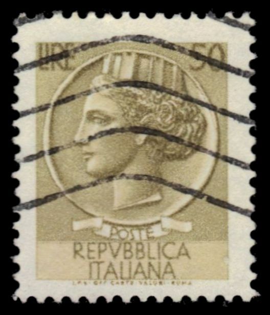 ITALY 998J - Allegory of Italia "1968 Olive" (pf62260)