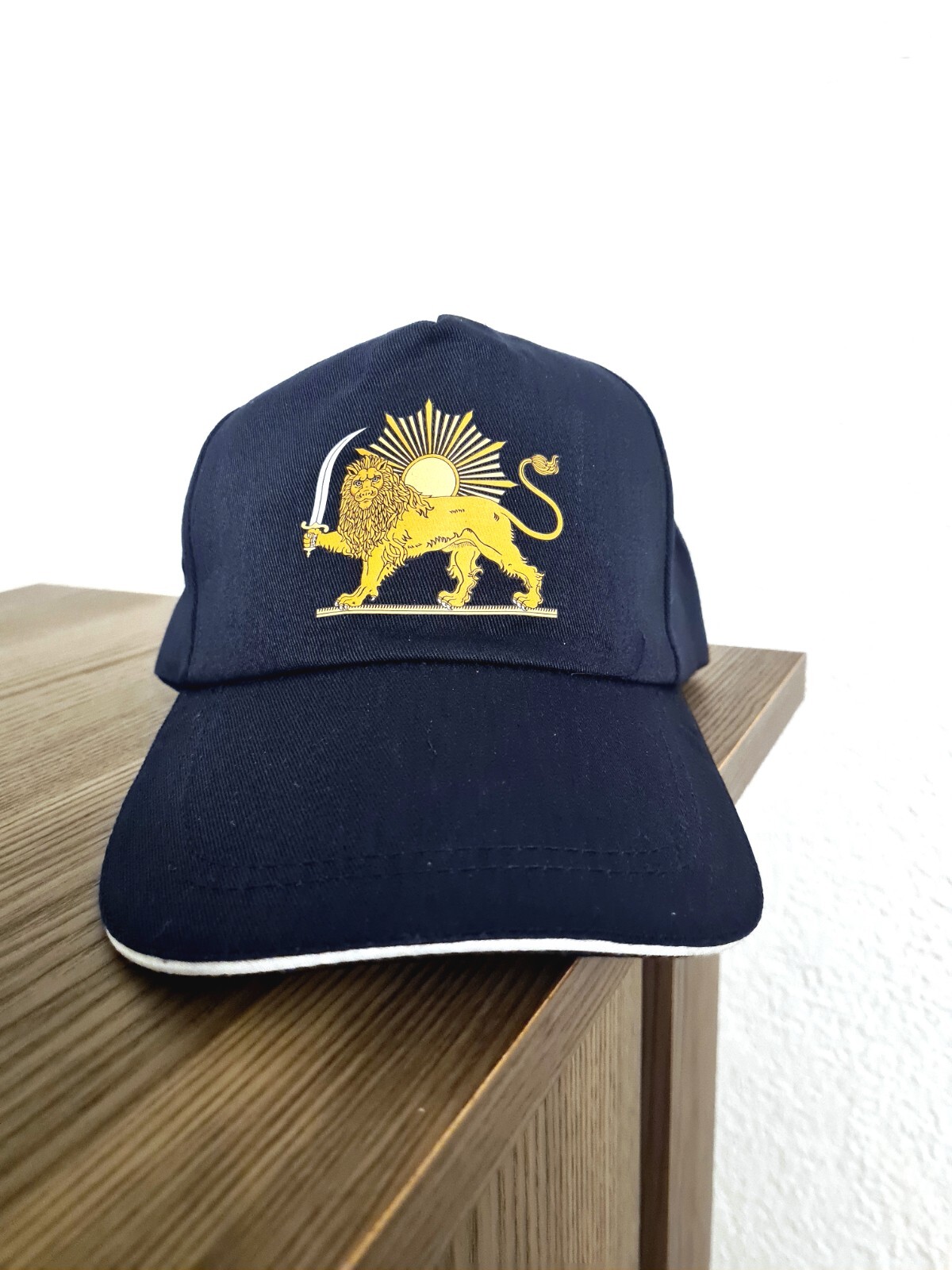 cap unisex SHORO KHORSHID Kingdom of IRAN blue, black , white کلاه شیروخورشید